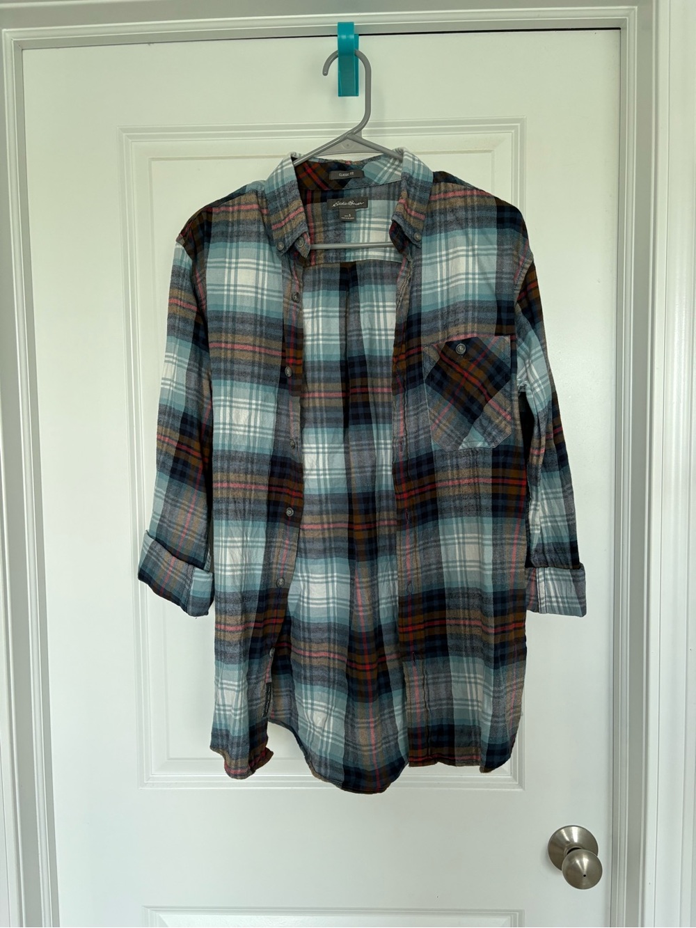 Eddie Bauer Plaid Button-Up Flannel Shirt